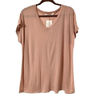 Vanilla Bay Short Sleeve V Neck Tunic Top